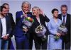 Marine Le Pen (c) y Geert Wilders durante el congreso de líderes del ultraderecha celebrado en Coblenza, Alemania (Reuters).