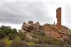 Restos del castillo de los Ares recortando el horizonte. Rubén Fernández