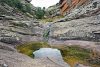 Pozas oradadas en la roca por la erosión del agua. Rubén Fernández-Prames