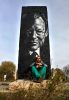 Victor Landeta junto a su homenaje a Willy Brandt. Teltow  Stadt, Alemania